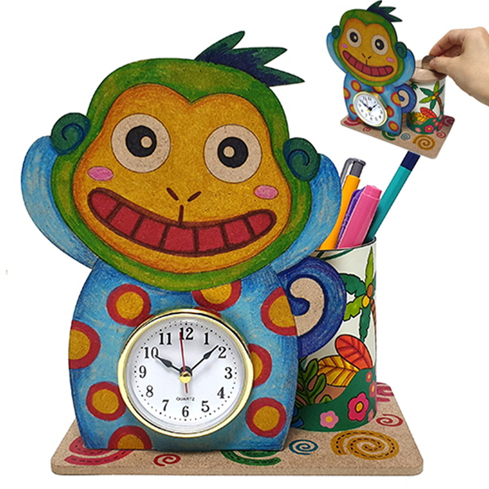 [만들기대장]원숭이 시계 연필통 만들기 (저금통뚜껑추가)
