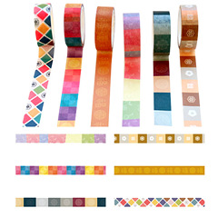 전통무늬 마스킹테이프 다이어리꾸미기 꾸미기 종이테이프_팔각무늬